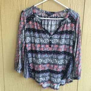 Lucky Brand 3/4 sleeve shirt